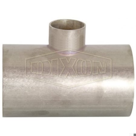 Dixon Weld Reducing Tee, 2-1/2 x 1-1/2 in, 304 SS, Domestic B7RWWW-G250150U